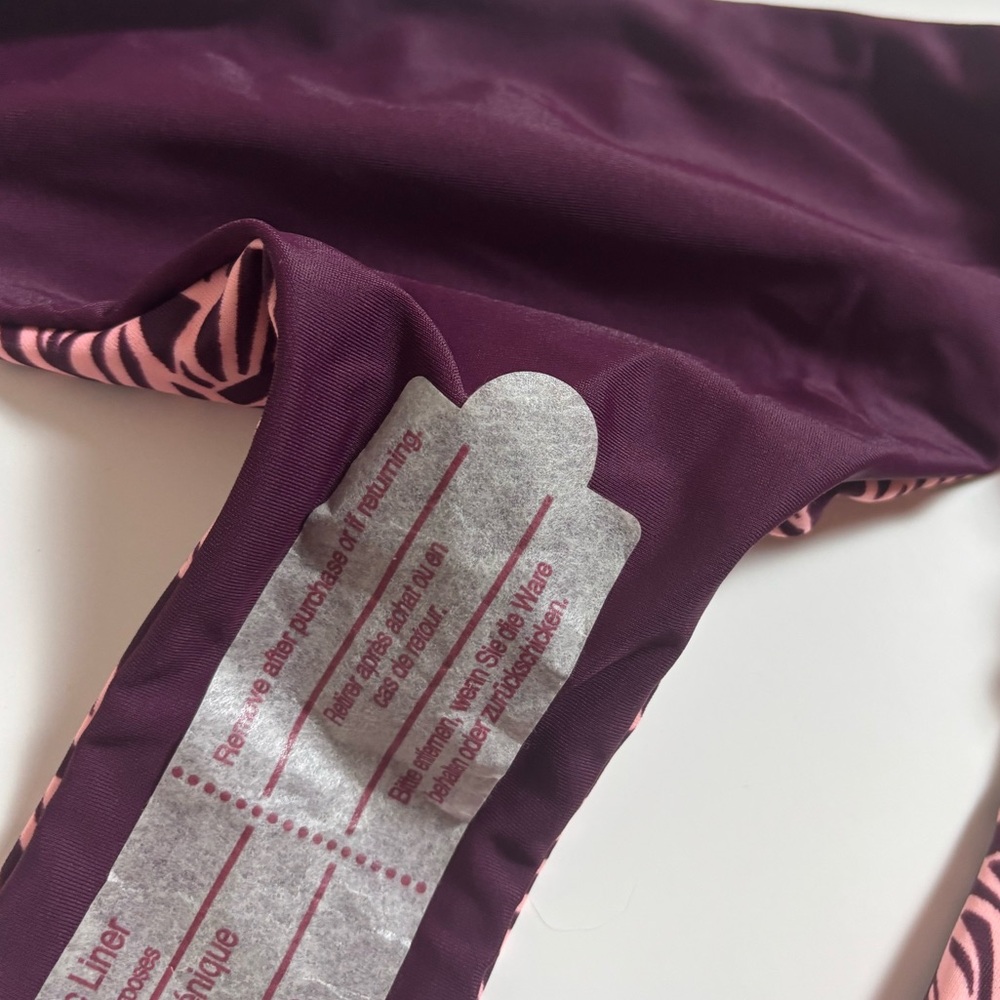 Lands' End Reversible Pattern Bikini Set Pink & B… - image 5